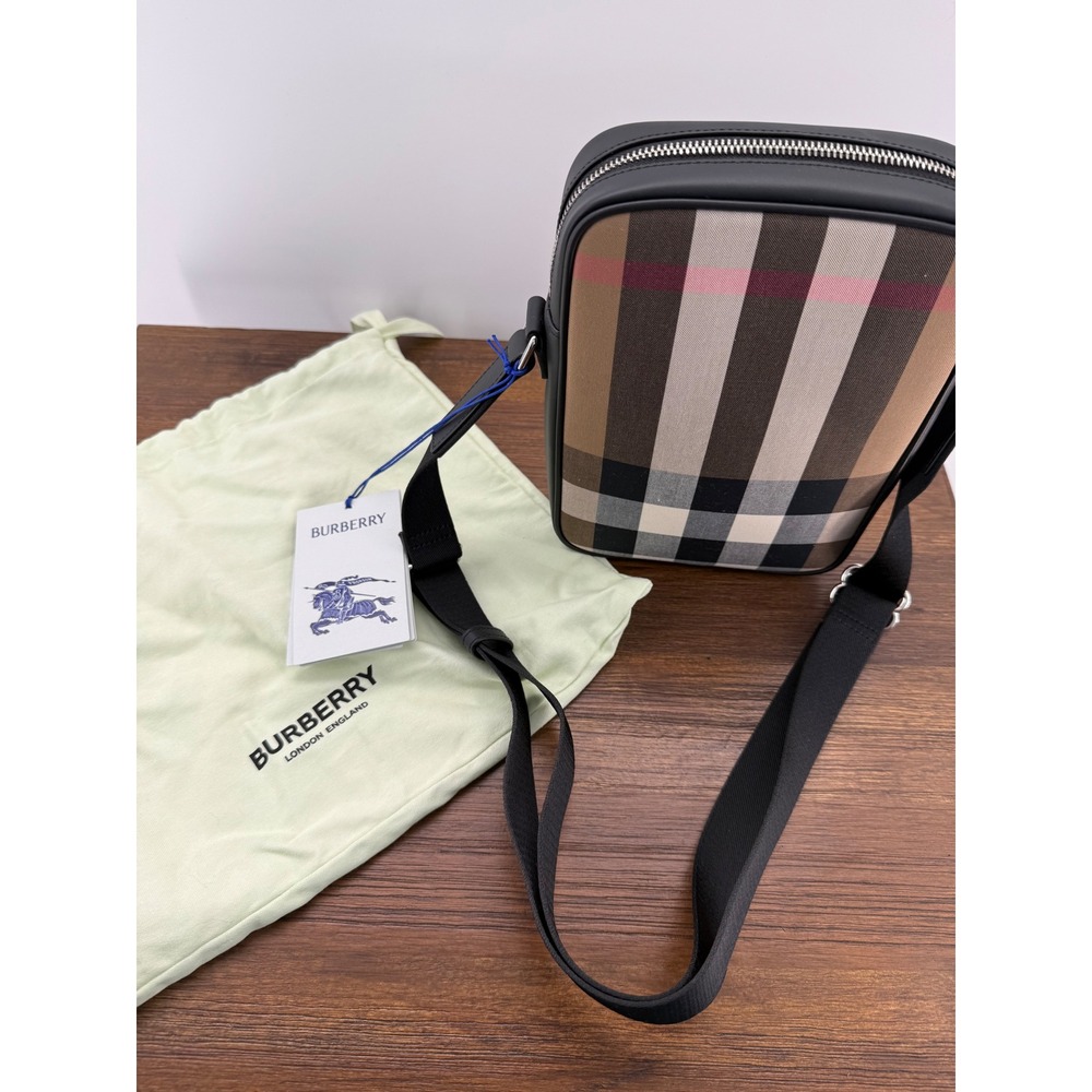 Burberry Paddy Crossbody Bag Oversized Check Archive Beige Black 8023381